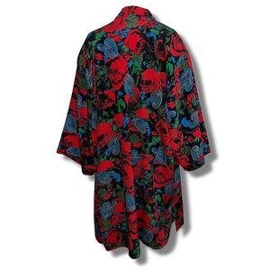 Vtg Open Front Kimono Jacket